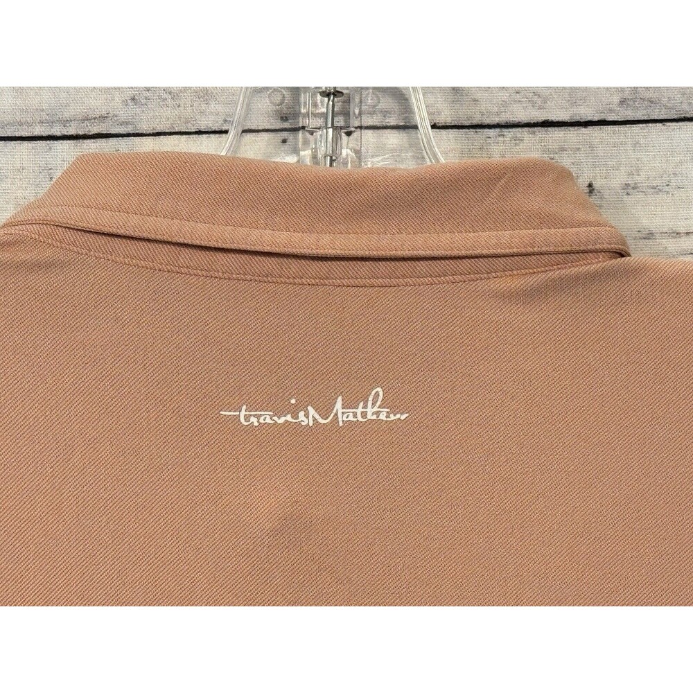 Travis Mathew Mens Short Sleeve Polo Shirt XL Orange Golf Stretch Cotton Blend - Picture 14 of 16